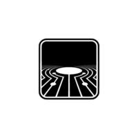 Abstract Circuit Board in Black White, Technological vector