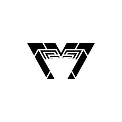 Geometric M in Modern Style