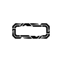 Modern Tech Frame on White Background vector
