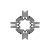 Geometric Circuit , Abstract Tech Element on White vector