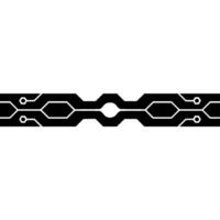 Modern Tech Circuit Minimalist Black White Digital Illustration vector