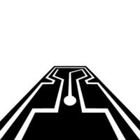 Tech Abstract Circuit Board Perspective, Minimalist vector