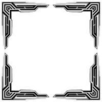 Geometric Art Deco Frame With Empty Center, Illustration vector