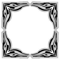 Elegant Art Deco Frame in Grayscale With Empty Center vector