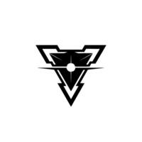 Futuristic Black White Abstract Geometric vector