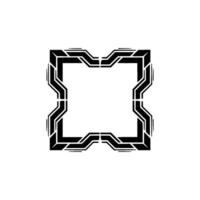 Geometric Art Deco Frame With Radiating Light Effect vector