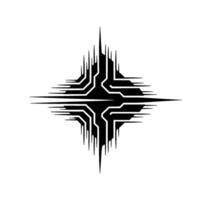 Tech Circuit Abstract Emblem, Minimalist vector
