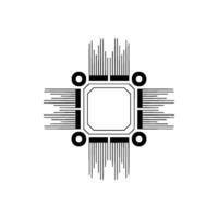 Abstract Tech Circuit Board With Minimalist Lines vector