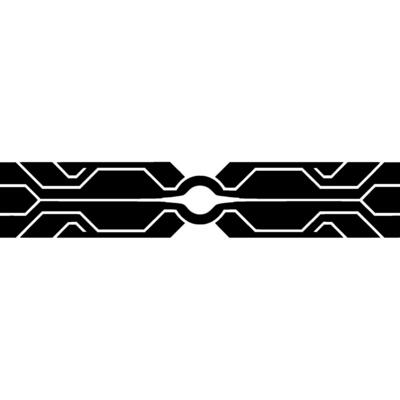 Futuristic Circuitry Black and White With Glow Effect