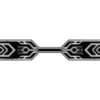 Abstract Geometric Banner in Black and Silver on White Background vector