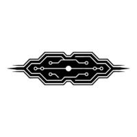 Modern Circuit Board Abstract Tech Element on White vector