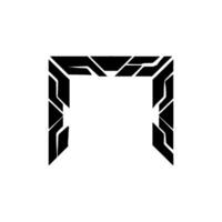 Futuristic Geometric Archway, Sleek Technology Element vector