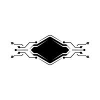 Tech Abstract Circuit Board With Diamond Shape vector