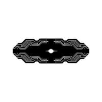 Futuristic Circuit Board With Lens Flare, Tech Background vector