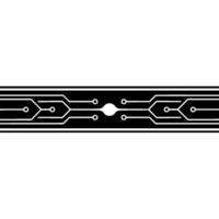 Futuristic Circuit Board Black White With Glowing Center vector