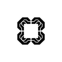 Geometric Black White Abstract With Light Burst vector
