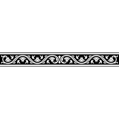 Ornate Scroll Border in Black and White Elegant