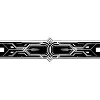Geometric Art Deco Border Element Elegant Black Silver vector