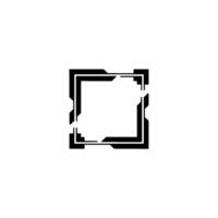 Futuristic Frame With Gleam Minimalist Tech Template vector