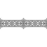 Ornate Black and White Decorative Border Element vector