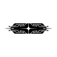 Geometric Circuit Board Element Modern Tech vector