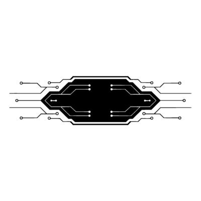 Abstract Circuit Board Black and White Technology Background