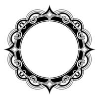 Ornate Circular Frame With Radiating Light Element vector