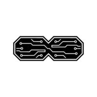 Modern Circuit Board Element Connectivity Innovation vector