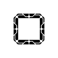 Modern Geometric Square Frame With Starburst Highlights, Minimalist vector