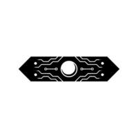 Abstract Circuit Board Arrow Element, Minimalist Tech vector