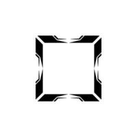 Modern Geometric Frame Black and White Minimalist Element vector