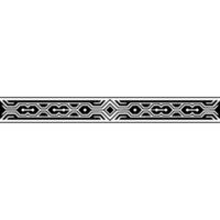 Abstract Geometric Border in Black White, Minimalist vector
