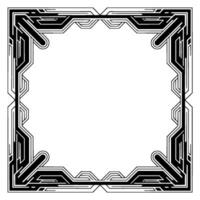 Geometric Art Deco Frame With Modern Edges vector