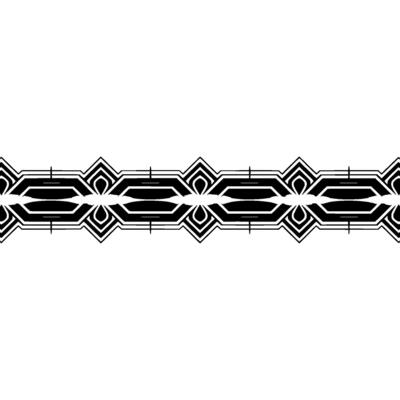 Art Deco Border With Geometric Repeating Pattern