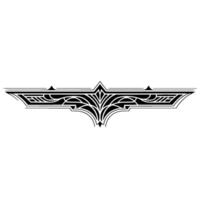 Geometric Bat Symbol on White Background, Minimalist Art vector