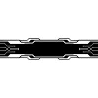 Tech Banner Abstract Black Circuitry on Gray Background vector