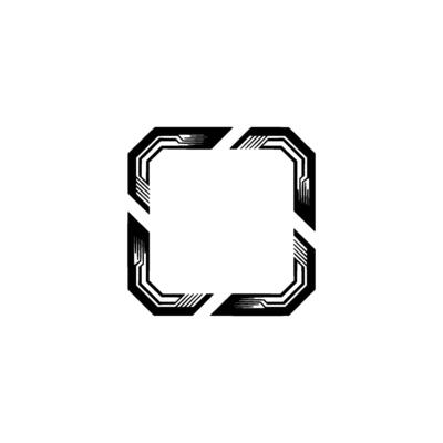 Futuristic Geometric Square Frame Element