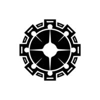 Geometric Abstract Black and White Element, Symbol, vector