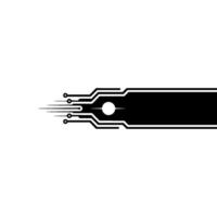 Circuit Board Minimalist Tech Background With Glowing Element vector