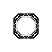 Geometric Octagon Frame Minimalist, Modern, Monochrome Element vector