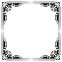 Art Deco Style Frame With Decorative Elements and White Space vector