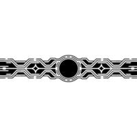 Techy Minimalist Black Geometric Band on White Background vector