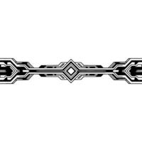 Geometric Abstract Border in Black, White Silver, Techy Element vector