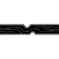 Futuristic Circuit Board Banner on White, Tech Background vector