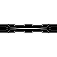 Minimalist Tech Border Black Circuitry on White, Futuristic vector