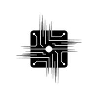 Abstract Circuit Board Technology, Connectivity, and Data Processing vector