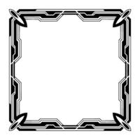 Abstract Black and White Geometric Frame Modern , Illustration vector