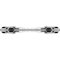 Futuristic Tech Element Border, Black Lines on Gradient Background vector