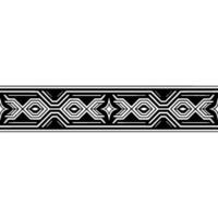 Geometric Border in Black and Silver on White, Minimalist vector