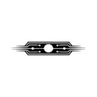 Tech Circuitry Minimalist Digital Element vector